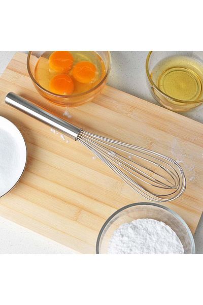 Asdirne Set of 3 Asdirne whisks, stainless steel, silver, 22.4/27.5/31.5 cm