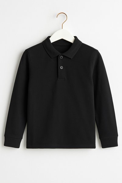 nacar çarşı Tricou negru cu mânecă lungă pentru copii unisex