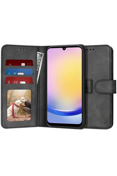 SKYDDAR INNOVATION Case for Samsung Galaxy A25 5G, Diary Book, book type, with Inner Wallet, Black, sticker set