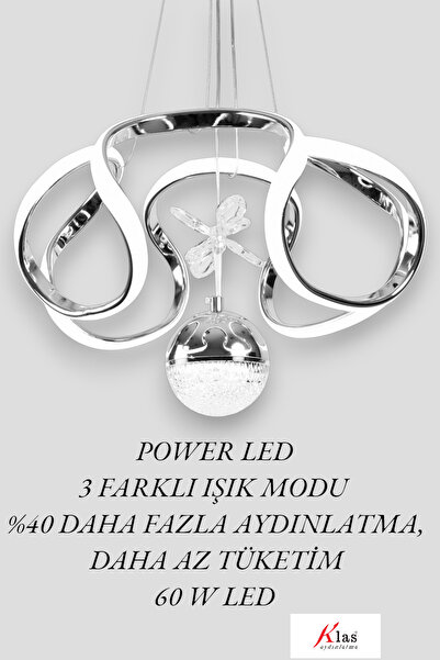 KORKMAZ KLAS KORKMAZ KLAS CAM AYDINLATMA EGE POWER LED SARKIT AVİZE