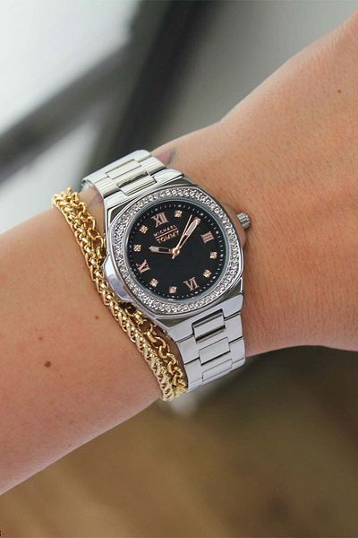 MICHAEL TOMMY Mt325006Lbbsy33 Women's Wrist Watch with Steel Cord