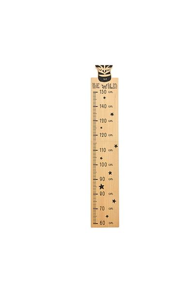 Gift Design Children's height measuring tape, made of wood, Be wild model