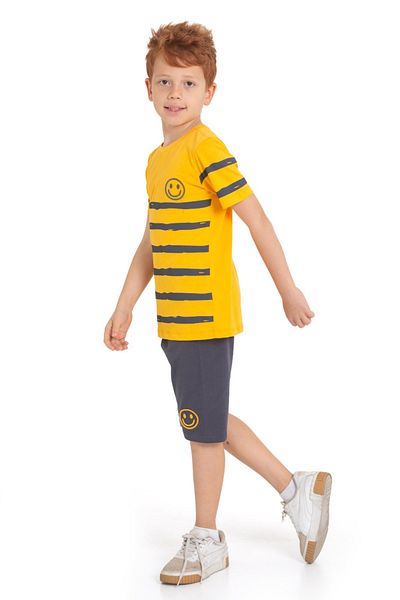 CiciTime Çocuk Modası Boy's Capri Casual Set with Summer Shorts