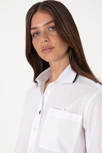 U.S. Polo Assn. Women's White Long Sleeve Shirt 50299668-Vr013