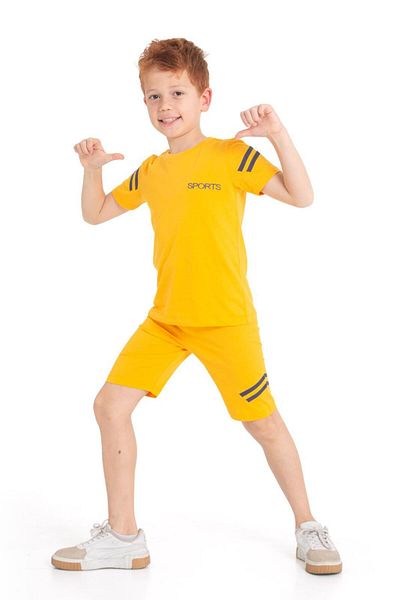 CiciTime Çocuk Modası Boy's Capri Casual Set with Summer Shorts