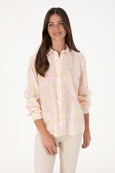 U.S. Polo Assn. Cămașă cu mânecă lungă muștar pentru femei 50299435-VR072