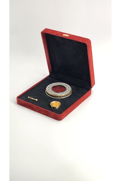 salman saffron Super Negin Safron 10 gm in Velvet Gift Box with prop - Box Size 205x190x47 mm