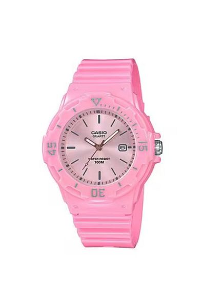 Casio ساعة كاسيو النسائية التناظرية ذات الميناء الوردي - LRW-200H-4E4VDF