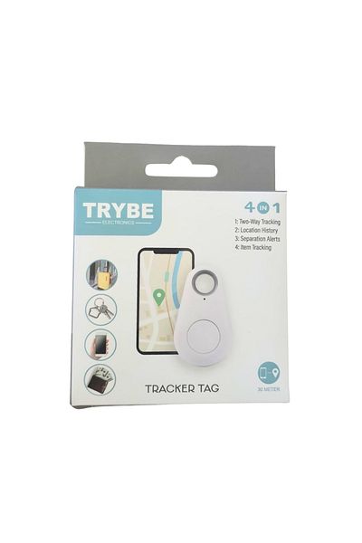 Gift Design TRYBE Tracker Tag 4-in-1 Smart Locator Device – Bluetooth, Anti-Lost Alerts, Location History, 30 m