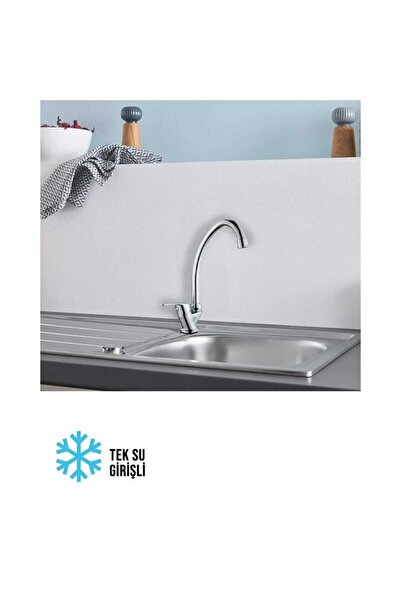 YAPI KALİTE Aç-kapa Tek Su Girişli Lavabo Mutfak Bataryası Tekli Mix