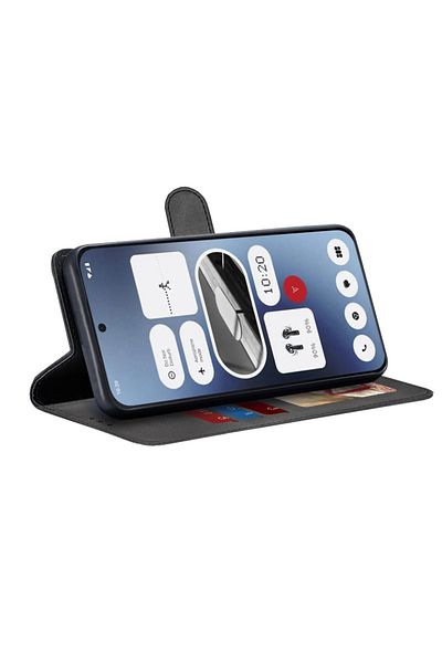 SKYDDAR INNOVATION Case for Nothing Phone (2a) / Phone (2a) Plus, Diary Book, Inner Wallet, Black, sticker set