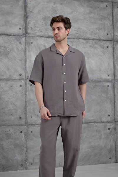 NOMARC Smoked Nmrc Muslin Short Sleeve Oversize Shirt