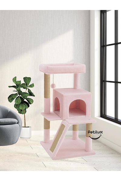 Petilux منزل خدش القطط المزخرف مع تراس