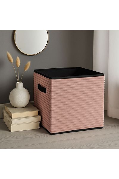 Gift Design Velvet storage box, open, pink, 30x30 cm