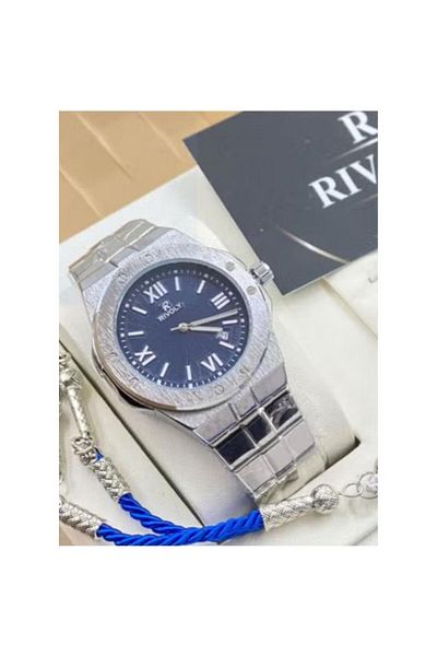 Rivoly Men's stainless steel set consisting of a watch, rosary, pen, and cufflinks