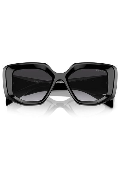 Prada Woman Irregular Sunglasses- Pr 14zs - Lense Size:50mm - Black