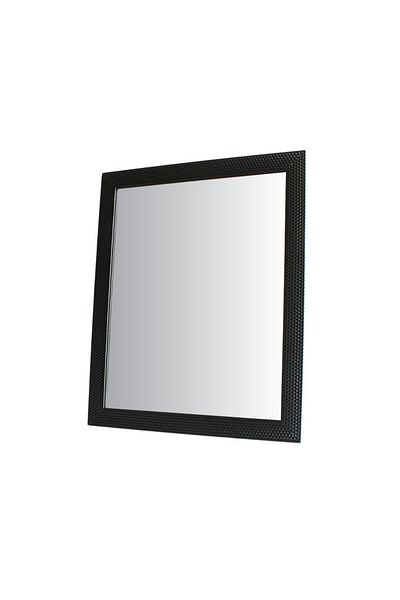 Gift Design Wall mirror, rectangular, black frame, plastic, 56 x 46 cm