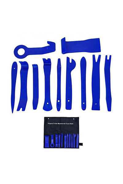 Aptel 11-piece car upholstery removal set, plastic, blue