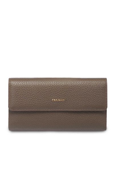 Tergan Beige Genuine Leather Women's Wallet - S1Cb00005719-B73