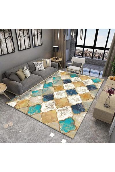 Saharaz 200x140cm Luxurious Modern Carpet, Anti-Slip, Polypropylene, Compact, Handy, Rug, for living room