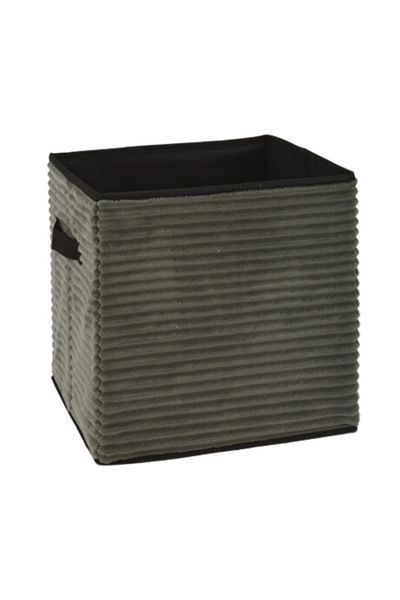 Gift Design Velvet storage box, open, green, 30x30 cm