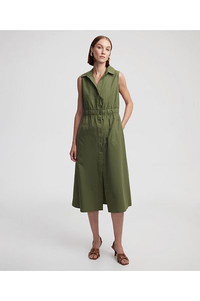 İpekyol Poplin Shirt Dress with Drawstring Waist