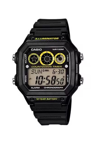 Casio ساعة كاسيو الرقمية للرجال بمينا رمادي - AE-1300WH-1A