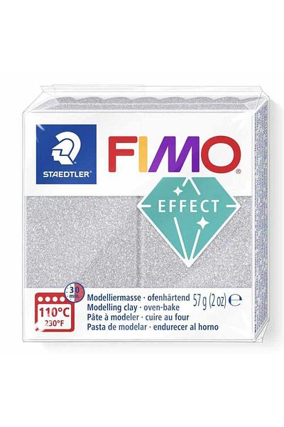 Bafimo FIMO Effect Modeling Clay 57g Silver Galaxy