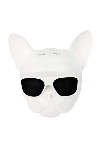 Famous Frenchie Portable speaker, French Bulldog, Bluetooth, USB, white