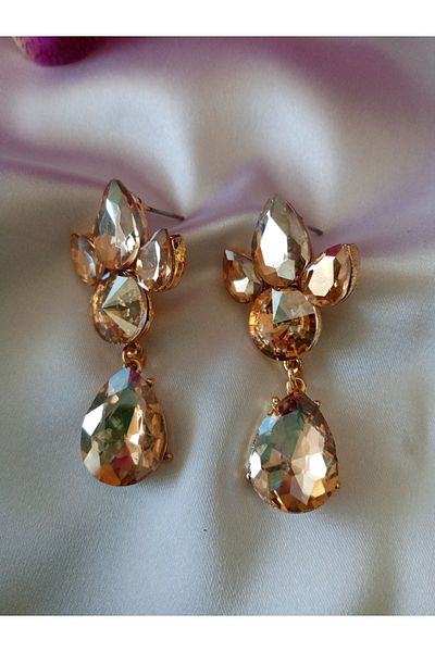 Pervin Ablacım Handmade Hanging Yellow Color Evening Dress Earrings