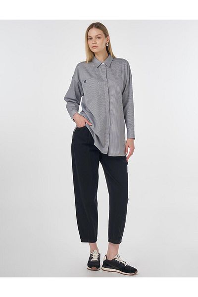 Kayra Μονή τσέπη Basic Tunic Μαύρο