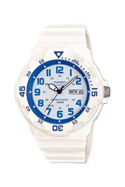 Casio ساعة كاسيو للرجال بمينا أبيض تناظرية - MRW-200HC-7B2