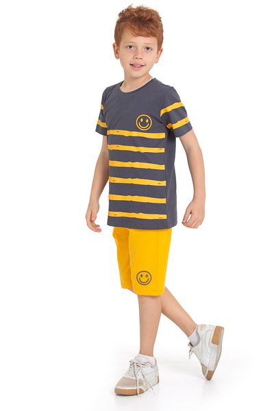 CiciTime Çocuk Modası Boy's Capri Casual Set with Summer Shorts