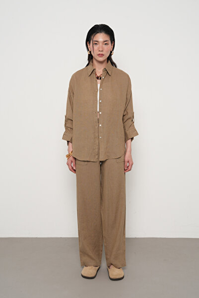 Orfeo Negro ΓΥΝΑΙΚΕΙΟ ΠΟΥΚΑΜΙΣΟ 100% ΛΙΝΟ ΜΕ ΜΑΝΙΚΙΑ ΚΟΜΠΟ ΛΕΠΤΟΜΕΡΗ