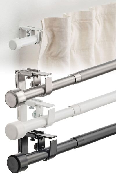Binbirreyon Ρυθμιζόμενη κουρτινόξυλο ρουστίκ 120-210 cm με εξαρτήματα 19 mm KD102
