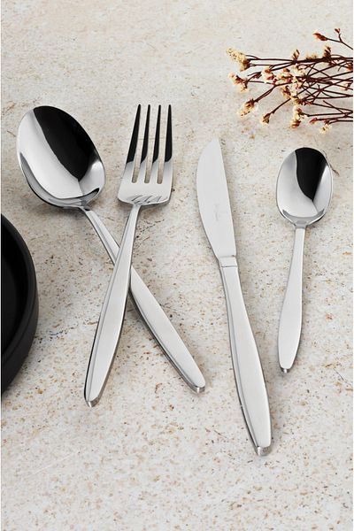 Berlinger Haus 24-piece Cutlery Set Flatware, 6 People, Shiny Stainless Steel, Dishwasher Safe