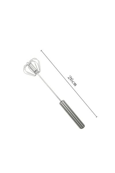 OEM Semi-automatic egg whisk, stainless steel, 26 cm, silver