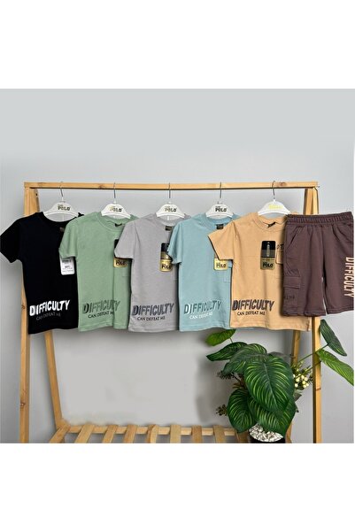 Clup Polo Erkek Çocuk Tshirt Şort 2li Takım Penye