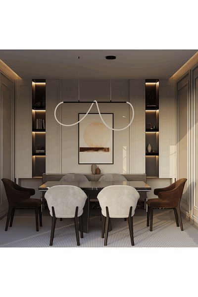 Ucandle 120cm Modern LED Wave Chandelier