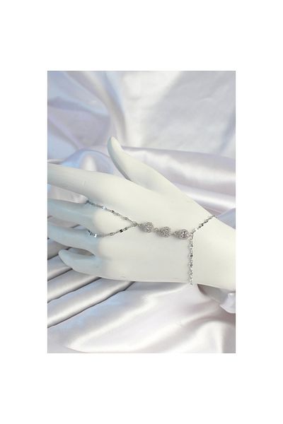 Findit Silver Color Baguette Zircon Stone Şahmeran with 316L Steel Chain