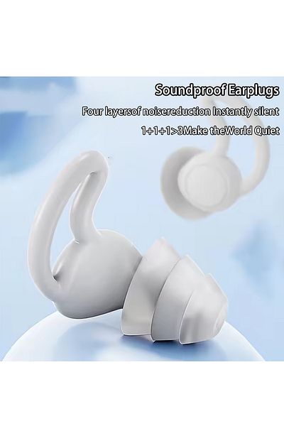 Choice White Box Soundproof Earplugs Three Layer White Silicone Earplugs Waterproof Swimming Earplugs Sleep