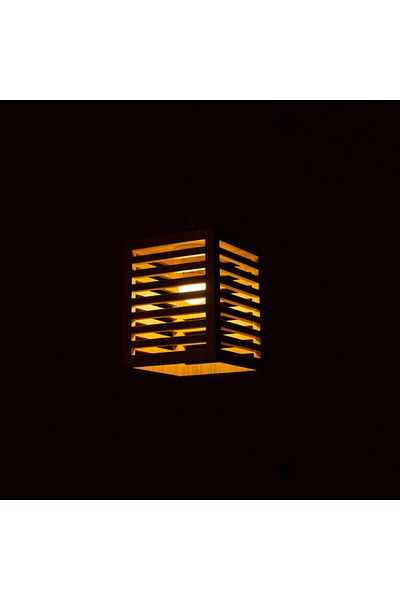 Ucandle Square wooden pendant light