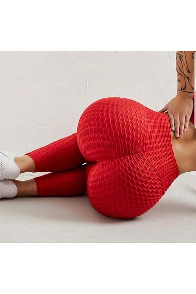 Intisimo Shapewear Tights, Sports, Anti-cellulite & Push-up Effect, With Ruching, Red - Xl