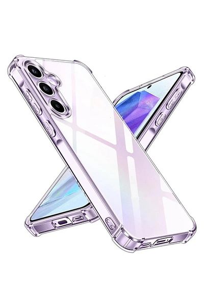 OEM Set Husa Pentru Samsung Galaxy A56 5g Si Folie Ecran, Silicon Antishock, Transparent, Bzstore