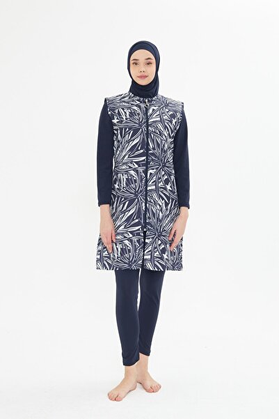 Fantasy Costum de baie hijab din țesătură parașută cu model cu vestă complet ...