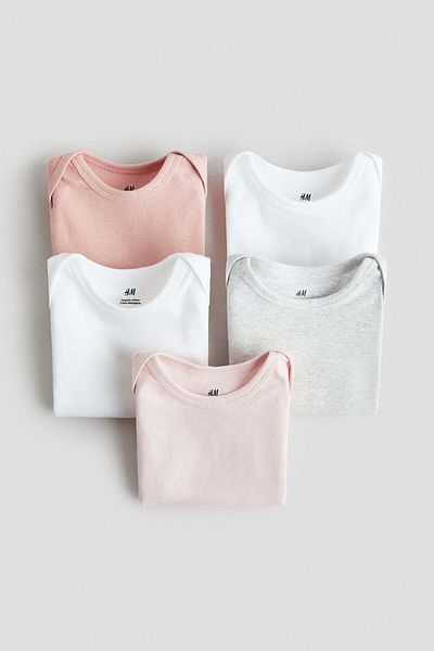 H&M 5-pack cotton bodysuits