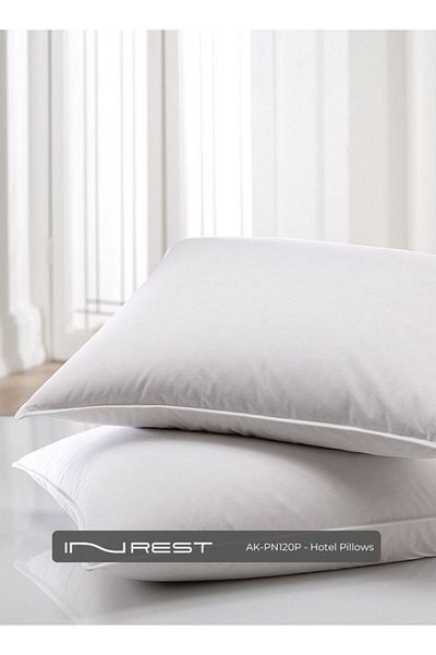 INREST Royal Needle Pillow Soft Filling Outer Material 100% Cotton - Size 48*74 Cm