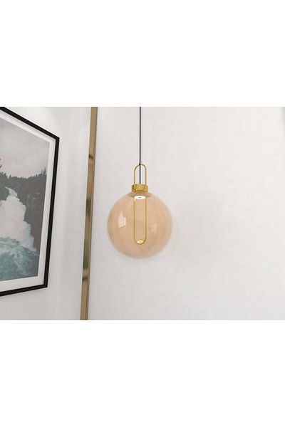 Ucandle Modern LED Glass Hanger Light - Honey
