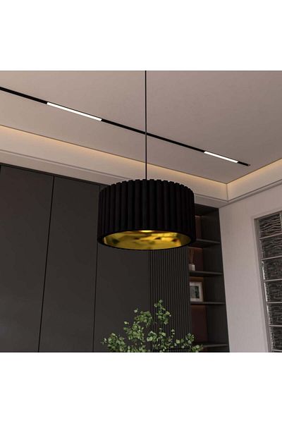 Ucandle Black circular pendant light