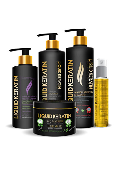 Liquid Keratin Düzleştirici Keratin Seti - Evde 5'li Full Set
